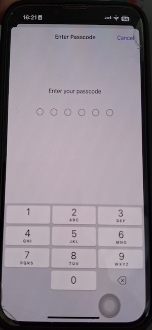 Change Password Screen 2
